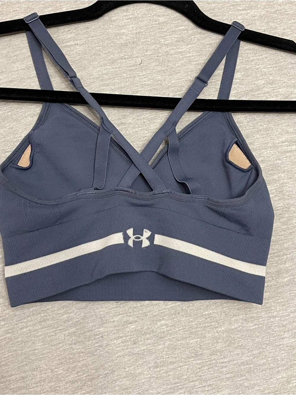 Under Armour Women's Slate Blue Supportive Seamless Sports Bra